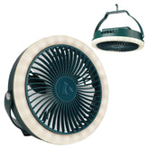 Coghlan's portable camping fan with LED light for campsite cooling and lighting.