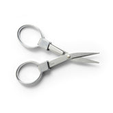 Coghlan's stainless steel folding scissors folded compact for travel and storage