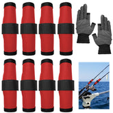 COITEK 8-pack black fishing lure covers with 6-inch wraps
