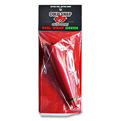 Cold Snap Outdoors reel wrap on green rod demonstrates easy reel swaps and grip