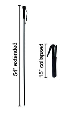 Coldwater Fly Fishing wading staff collapsed to 15 inches for compact packing on trips.