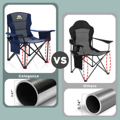 Colegence chair with cup holder keeps drinks within reach.