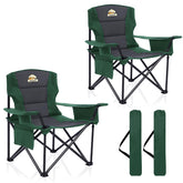 Colegence oversized camping chairs 2-pack in green offer sturdy outdoor seating.