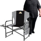 Colegence oversized directors chair with a 28-inch seat for extended outdoor comfort.