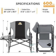 Colegence 28-inch seat for extra thigh comfort during long outdoor sessions.