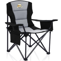 Colegence oversized folding camping chair opened for roomy comfort.