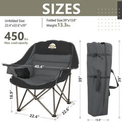 Colegence chair with cup holder and accessible drinks within reach on trails.