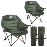 Colegence oversized XL padded camping chair folding-open offers quick setup for outdoor comfort.