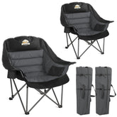 Colegence oversized XL padded camping chair front view for comfortable outdoor seating