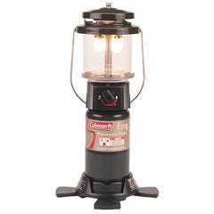 Coleman 1000-lumen lantern with folding base for portable, stable lighting on camping trips.
