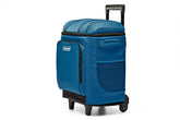 Coleman 42-can soft rolling cooler viewed from the front, portable cooling for outings.