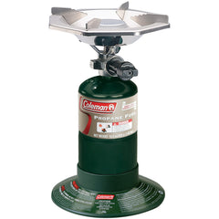 Coleman BottleTop stove with adjustable burner for precise camp cooking