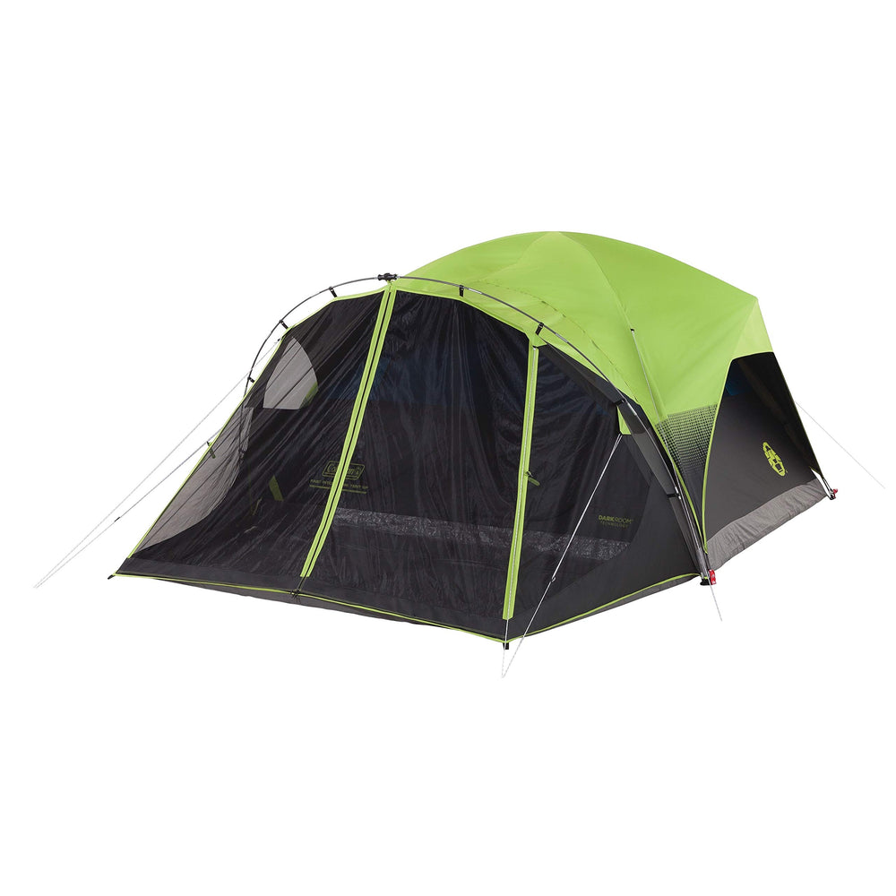 Coleman Carlsbad dark room front view shows shaded interior for cooler camping