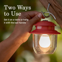 Coleman Classic 300-Lumen Lantern on-table use for late-night games