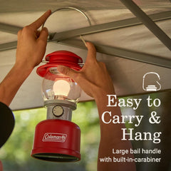 Coleman Classic LED Lantern with bail handle for easy hanging.