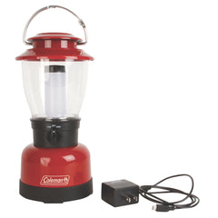 Coleman Classic rechargeable 400-lumen lantern delivering bright light for camping and emergencies.