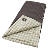 Coleman Heritage Big & Tall sleeping bag open, roomy interior for cold-weather camping.