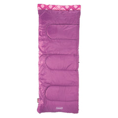 Coleman Kids 45F bag with ZipPlow for snag-free opening and closing.