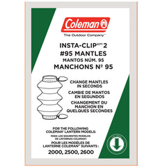 Coleman lantern mantles compatible with 2000–2600 series provide reliable glow.