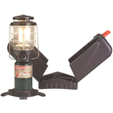 Coleman Northstar lantern with carry case, showing portable campsite lighting.
