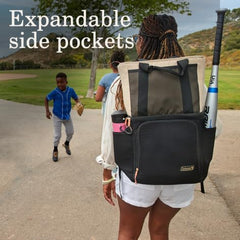 Coleman Now expandable side pockets hold water bottles and snacks.