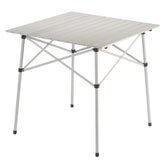 Coleman outdoor folding table with aluminum top for durable campsite meals