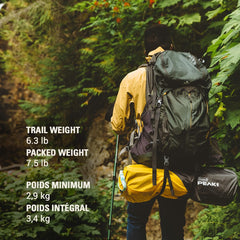 Coleman PEAK1 waterproof fabric with 2000 mm rating keeps gear dry