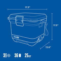 Coleman Pro 25qt already holds 36 cans for large gatherings