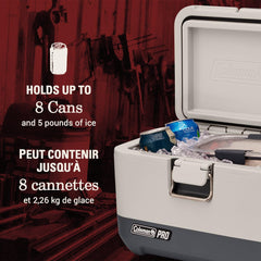 Coleman Pro Heavy-Duty 9qt with rubberized boots prevents sliding on surfaces.