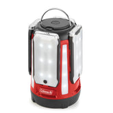 Coleman Quad Panel 800L lantern base illuminates campsites with bright, wide-reaching light