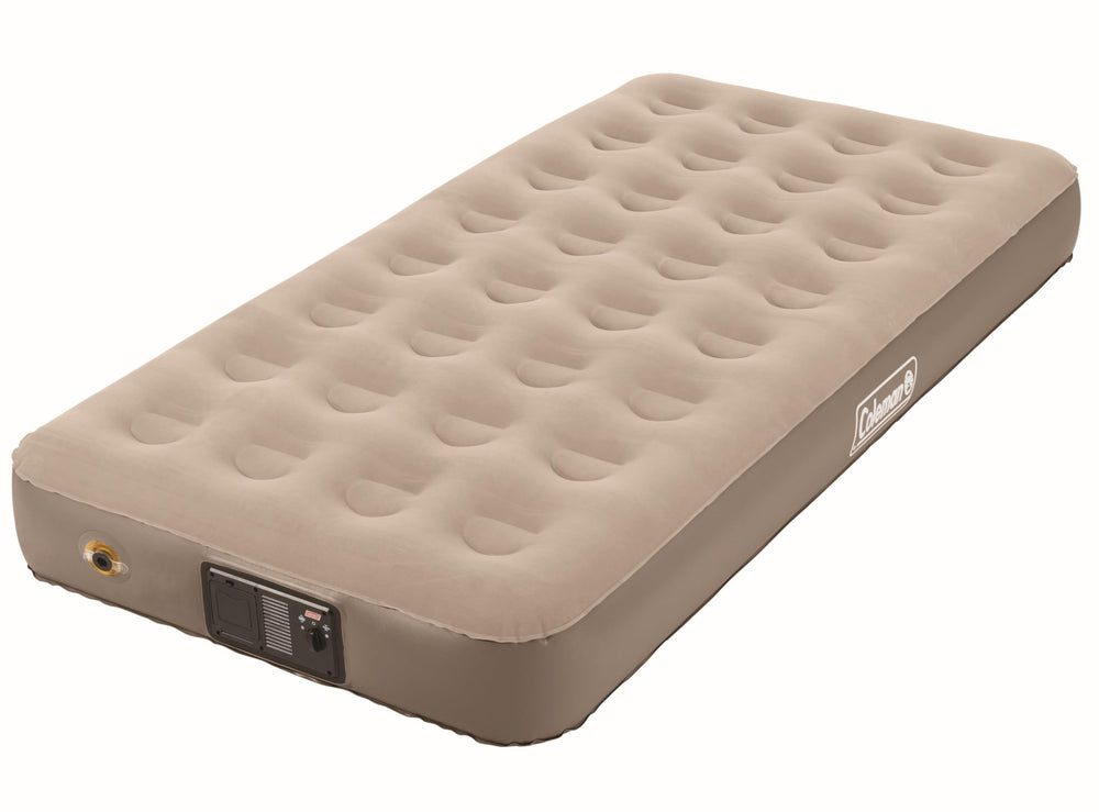 Coleman QuickBed Elite Extra-High with built-in pump for quick, easy inflating indoors or outdoors.