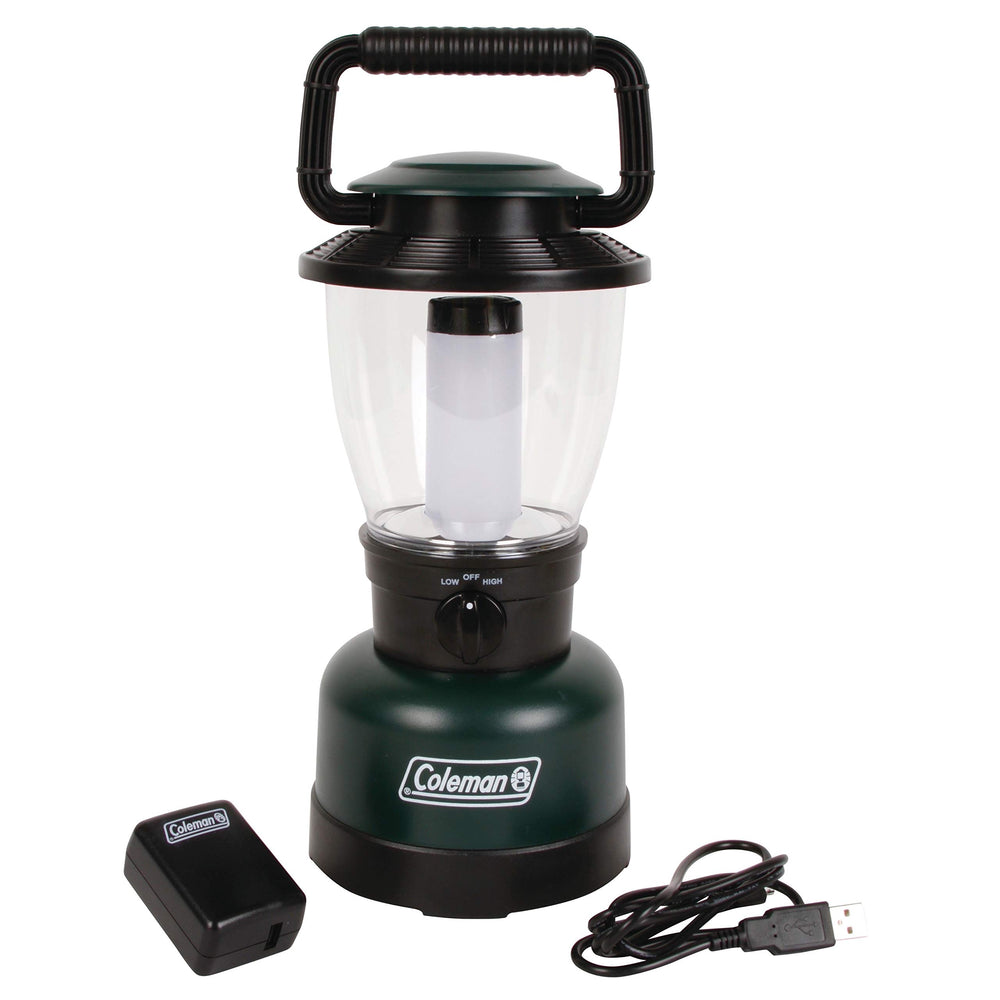 Coleman Rugged Lantern front view, 400 lumens for backyard gatherings