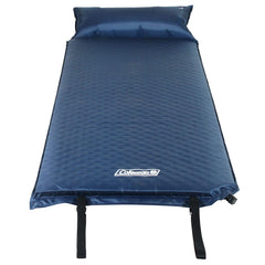 Coleman pad in use with pillow provides elevated head support