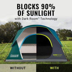 Coleman Skydome interior highlighting 20% more headroom for comfortable movement