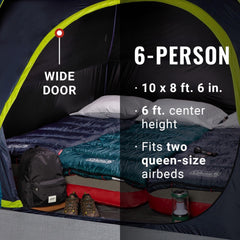 Coleman WeatherTech tub-floor and welded corners keep gear dry.