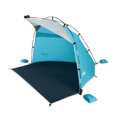 Coleman Skyshade Large Sun Shelter ready for quick beach shade and sun protection.