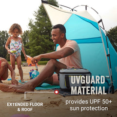 UV Guard fabric delivers UPF 50+ sun protection with Coleman Skyshade.