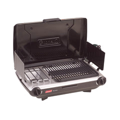 Coleman Tabletop 2-in-1 grill-stove exterior for compact camping meals.
