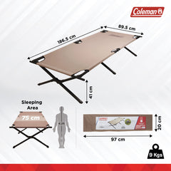 Coleman Trailhead II cot crossbar frame provides sturdy support