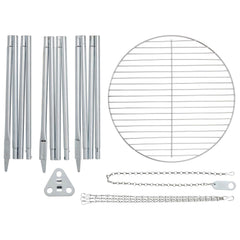 Coleman Tripod lantern hanger provides bright campsite lighting after cooking