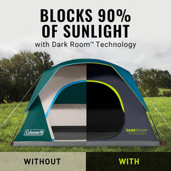 Coleman WeatherTec tub-floor with welded corners keeps gear dry in wet conditions