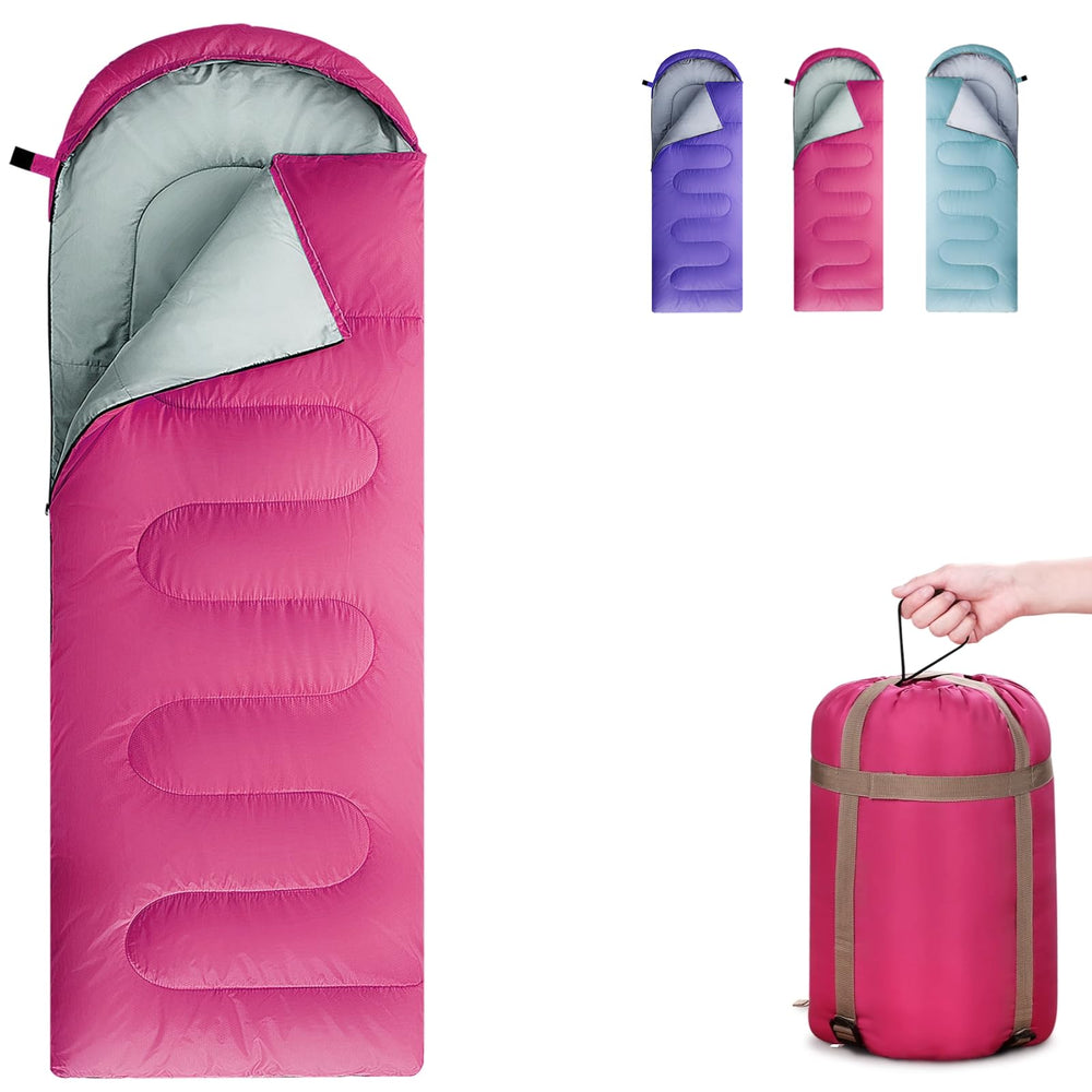 COLIKESEA sleeping bag warmth down to 33°F for cool nights