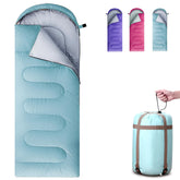COLIKESEA sleeping bag demonstrates warmth to 33°F for cool nights.