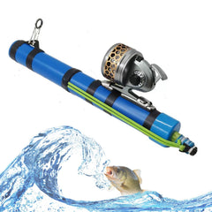 Colitt fishing catapult rod compact in a backpack for on-the-go shore casting.