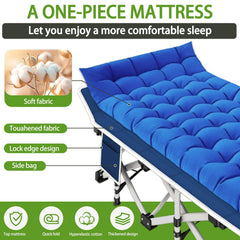 COLMERD cot side-pocket-detail offers convenient storage on the go