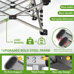 COLMERD cot with adjustable head tilt for comfortable reading.