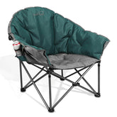 Colorsoul oversized camping chair green folded with carrying bag for portable storage