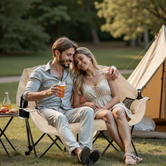 Colorsoul padded seat and armrests for adults provide couch-like comfort in any campsite.