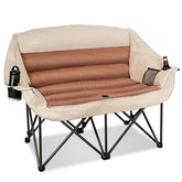 Colorsoul two-person camping chair oversized loveseat setup for cozy outdoor lounging and shared moments.