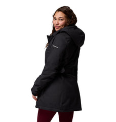 Columbia Alameda Ridge II parka back view showing full coverage in cold weather